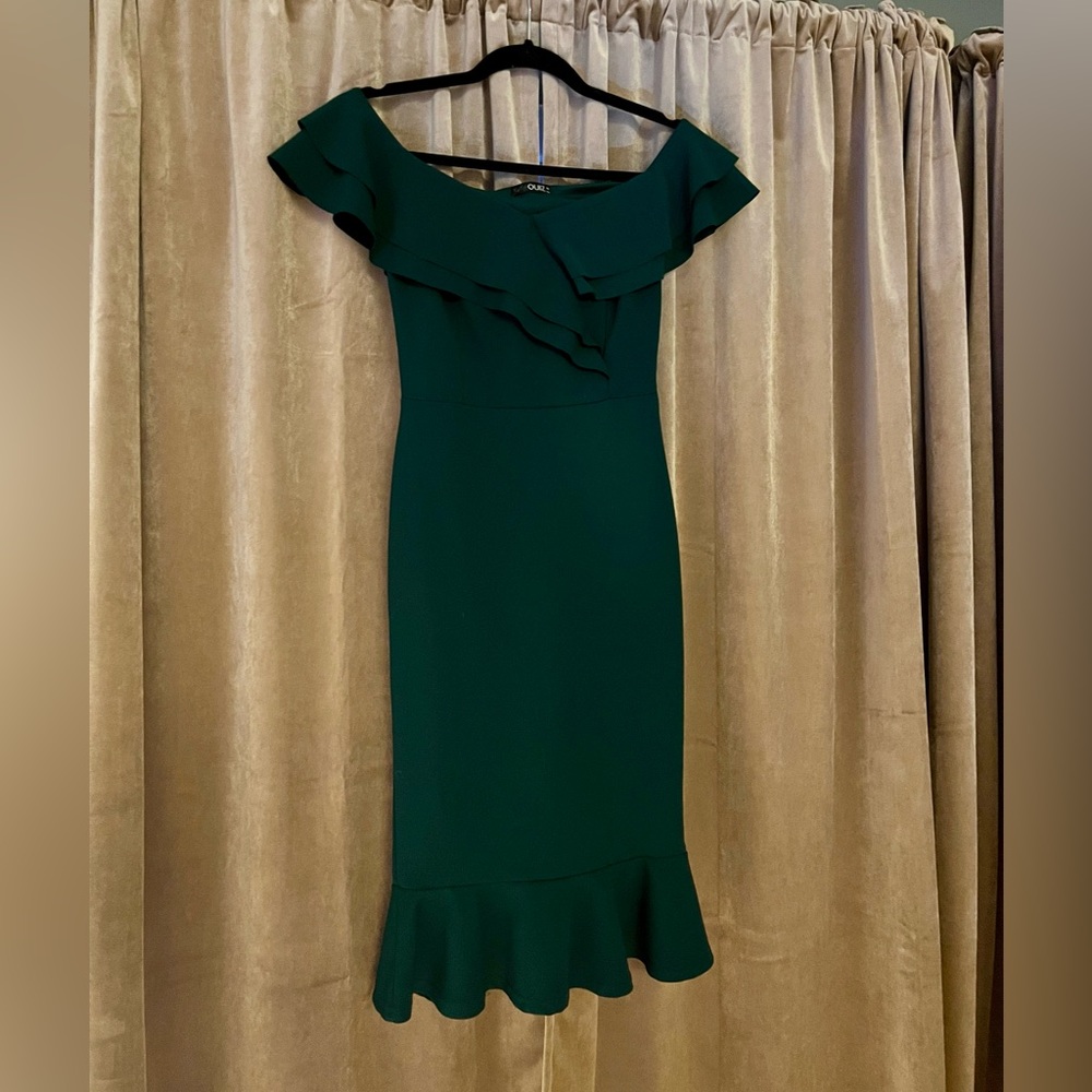Quiz Clothing Dresses | Emerald Green Midi Dress